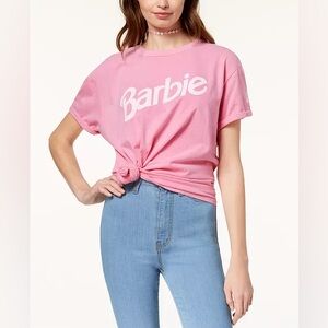 NWT Barbie X Love Tribe Logo Graphic T-Shirt Pink Medium